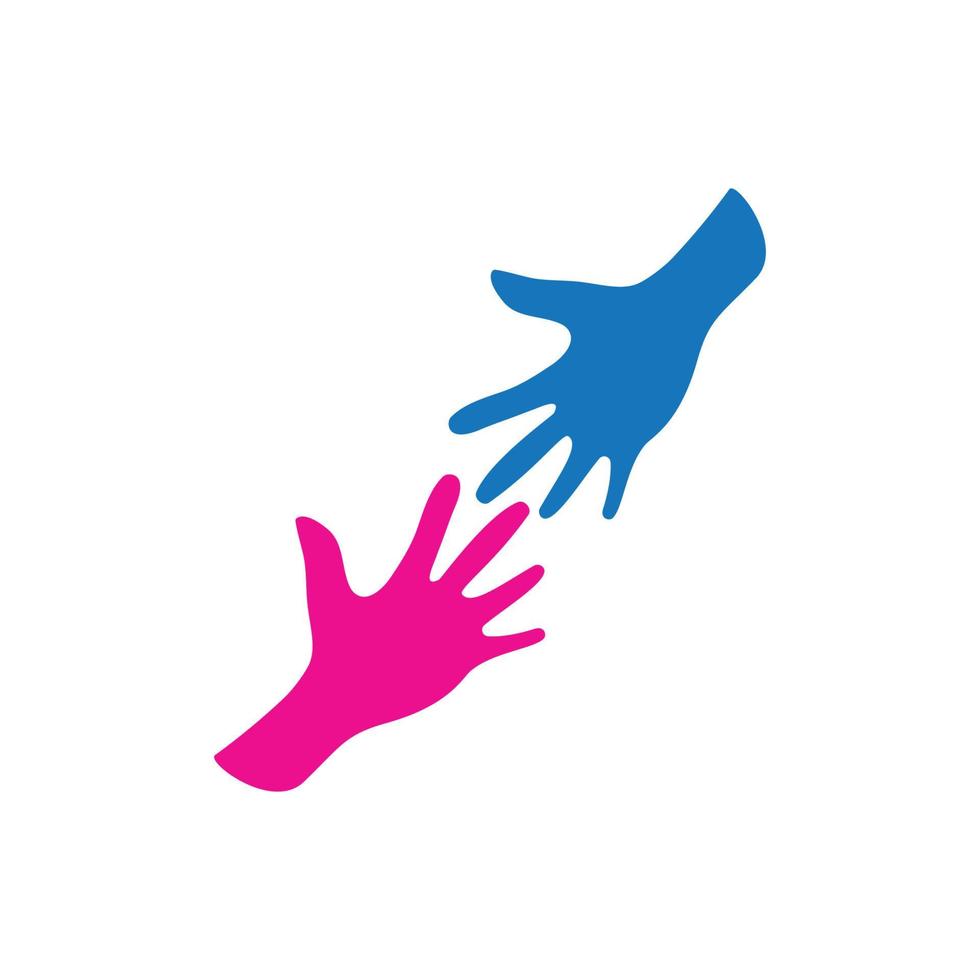 logotipo de diseño de ilustración de vector de icono de mano