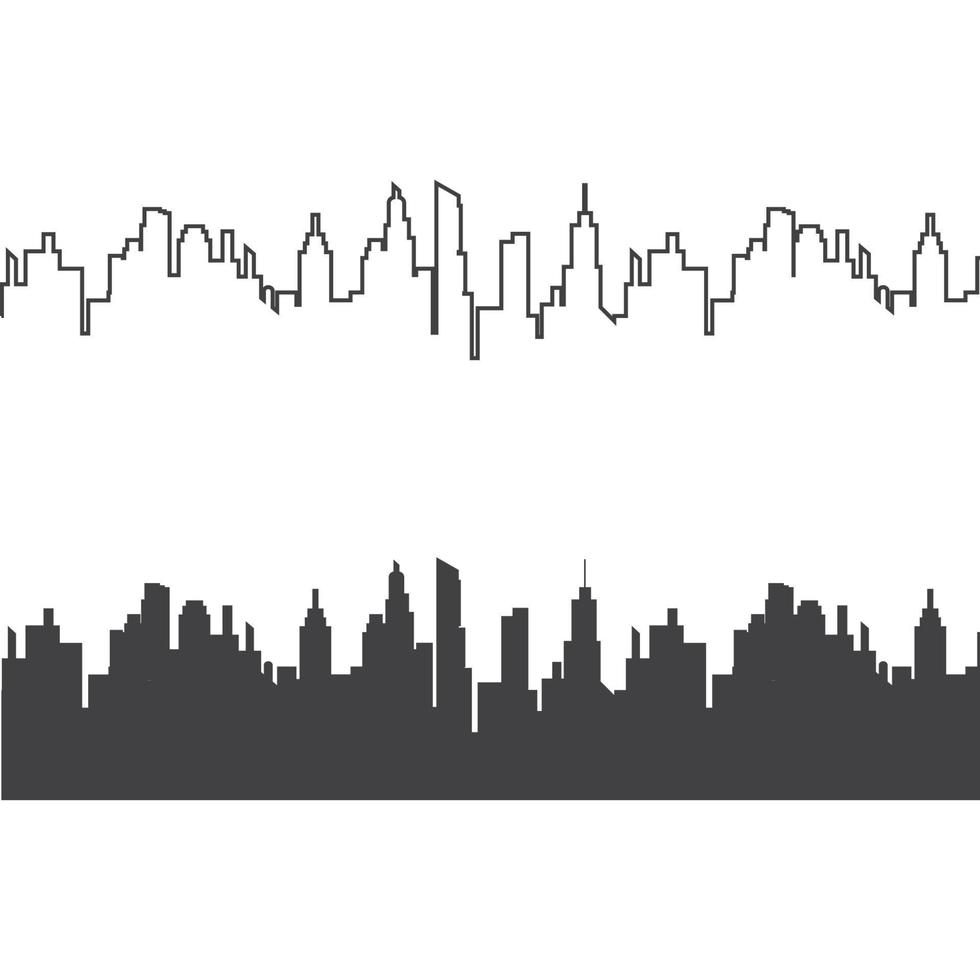 city skyline background vector