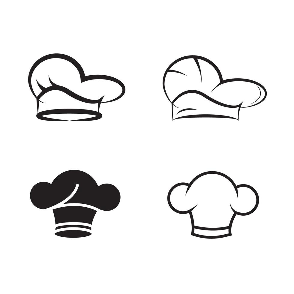 Hat chef logo template vector