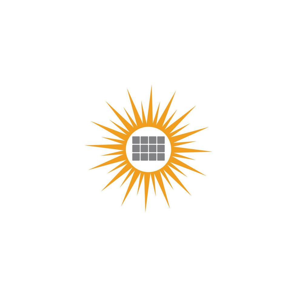 logotipo de diseño de ilustración de vector de icono solar