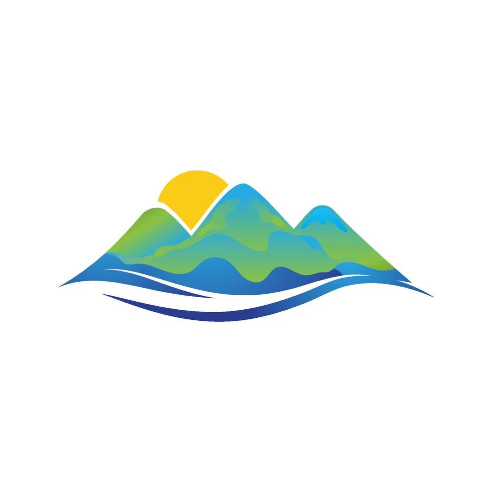 Mountain icon Template Vector