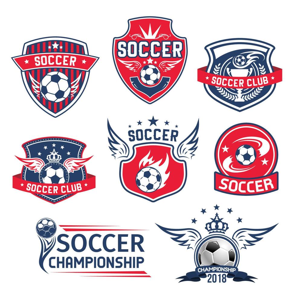 Vector icons for soccer club football championship