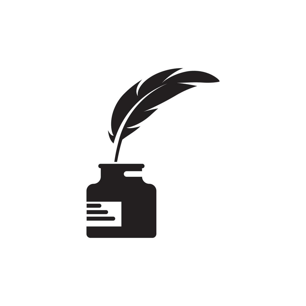 feather icon Vector Illustration design Logo