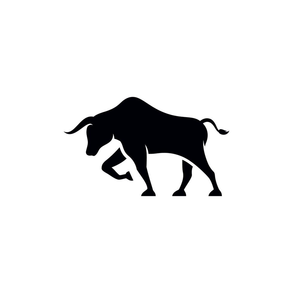 diseño de ilustración de icono de vector de toro