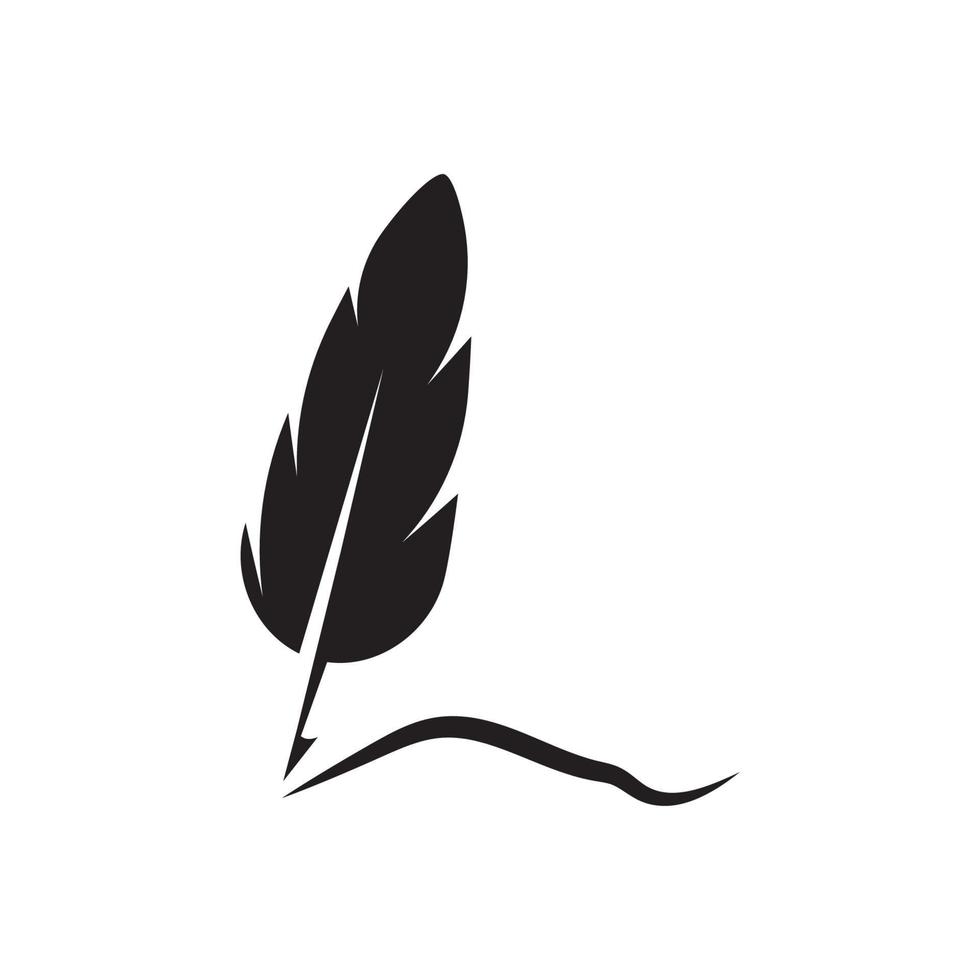 feather icon Vector Illustration design Logo