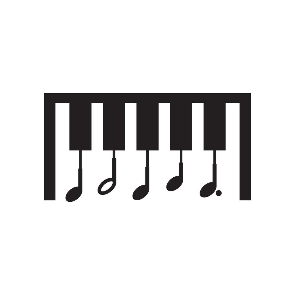 piano icon Vector Illustration design Logo
