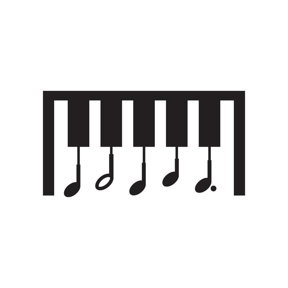 icono de piano ilustración vectorial diseño de logotipo vector