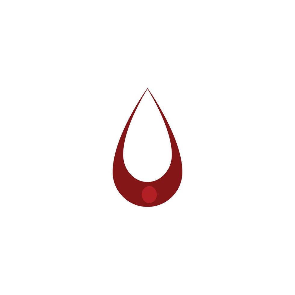 Blood drop donor vector icon