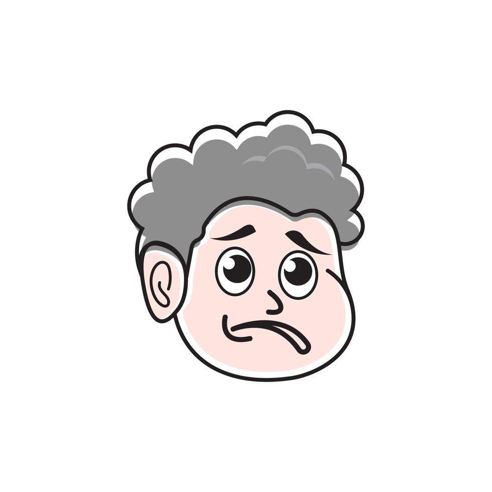 Sad Emotion Vector icon design illustration
