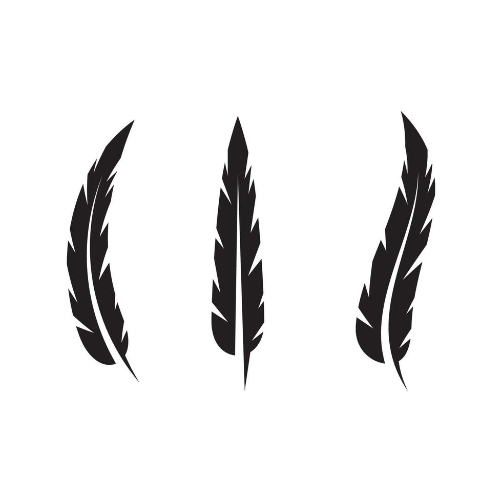 feather icon Vector Illustration design Logo