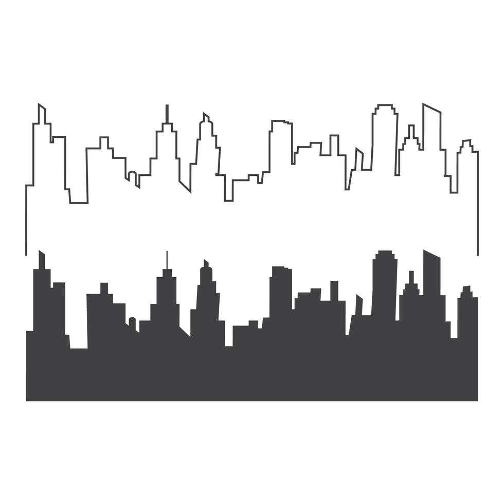 city skyline background vector