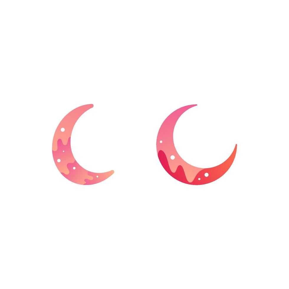 Half moon icon (Symbol png) pink
