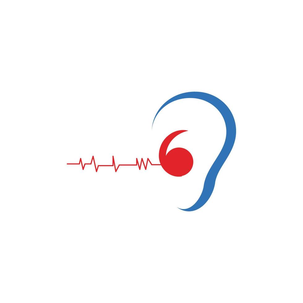 logotipo de diseño de ilustración vectorial auditiva vector