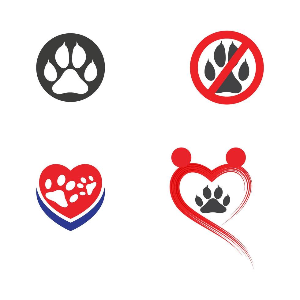 Paw Logo design vector illustration