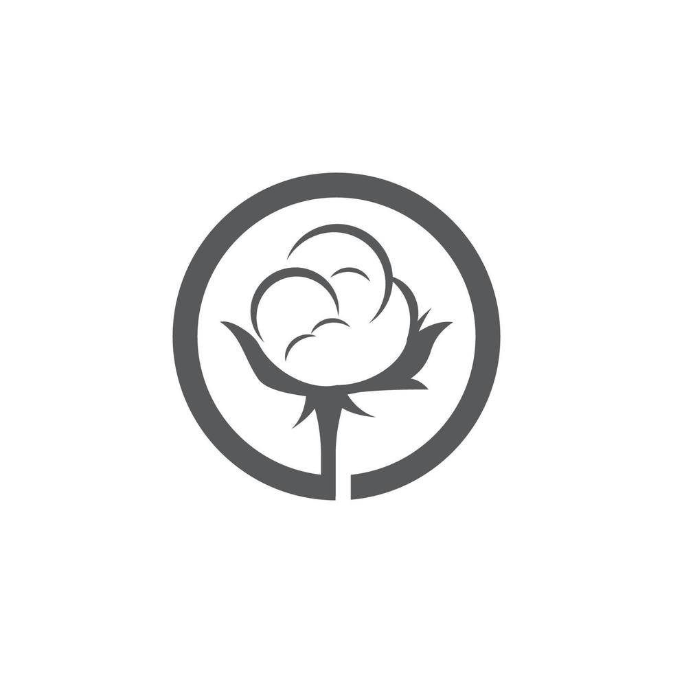 Cotton flower vector icon template