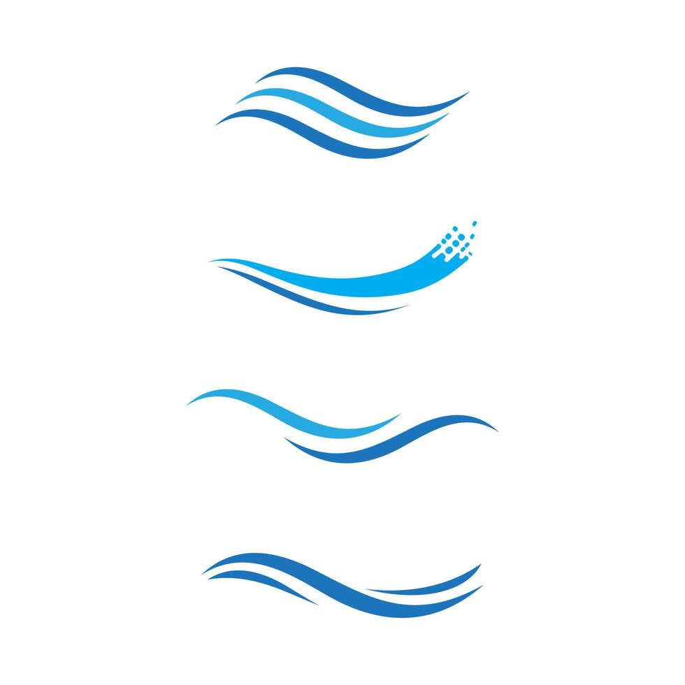 vector de icono de onda de agua