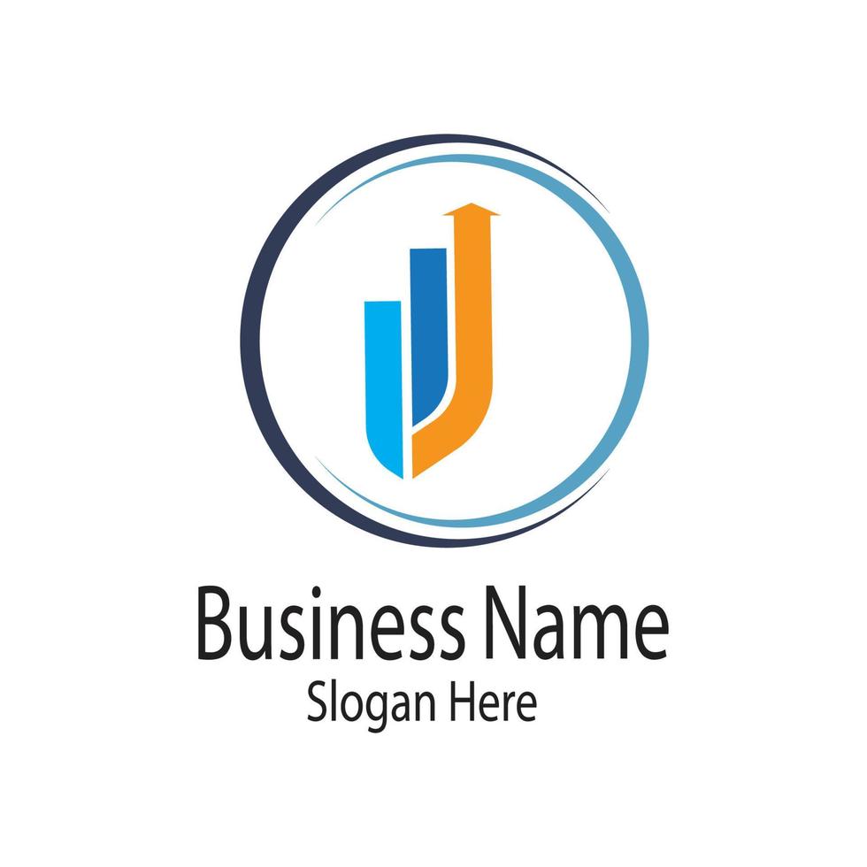 Ilustración de concepto de vector de logotipo y símbolos de finanzas empresariales
