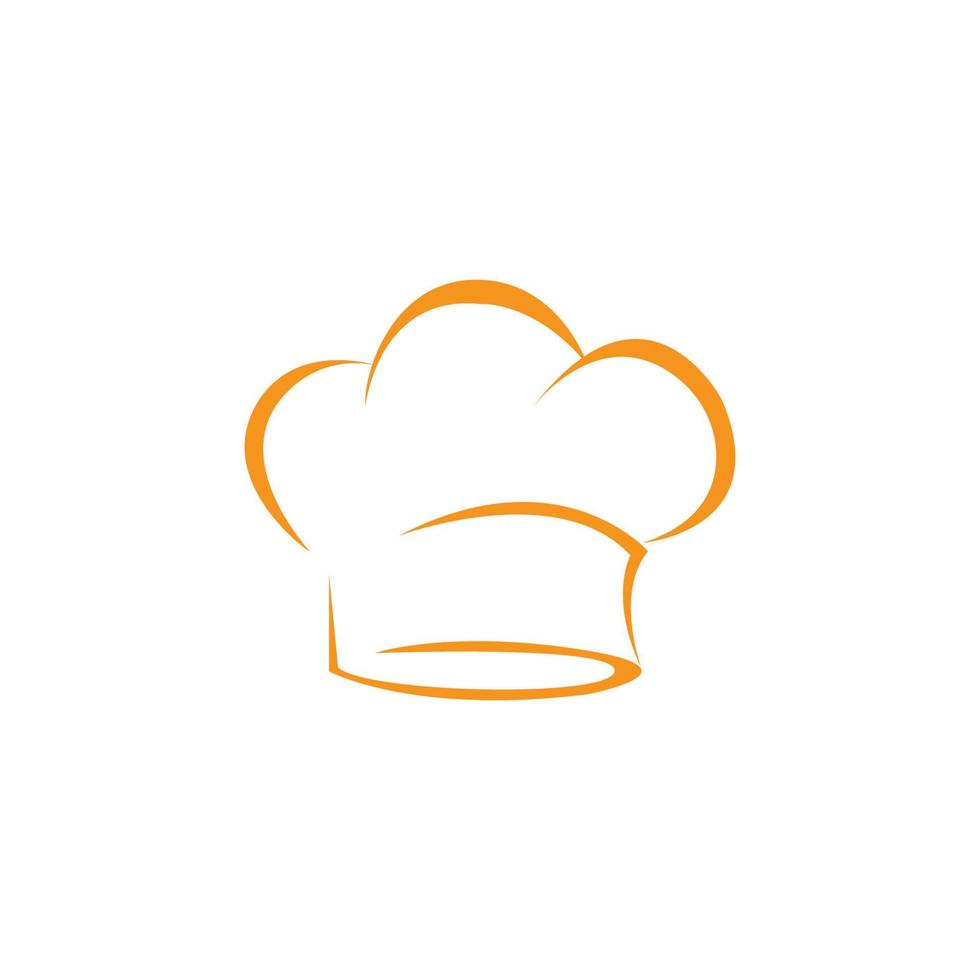 Hat chef logo template vector