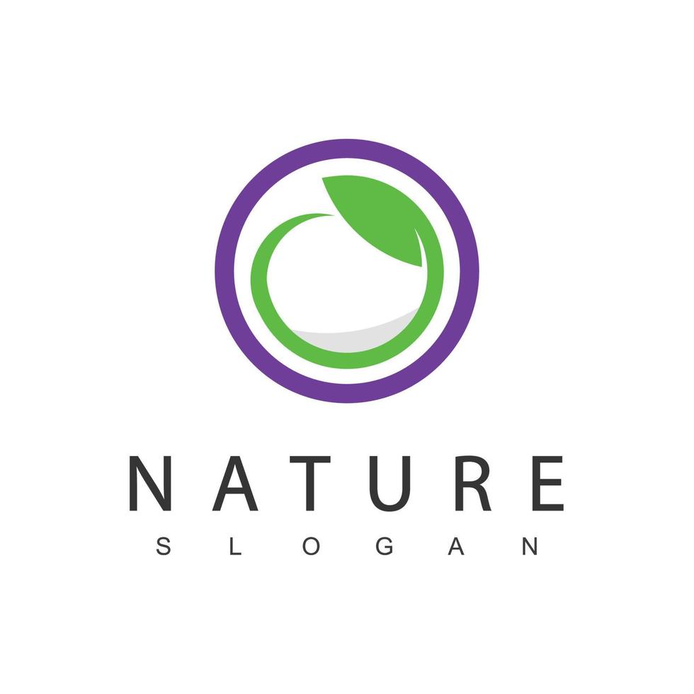 plantilla de diseño del logotipo de la naturaleza, concepto de belleza con icono de hoja para spa, cuidado de la piel y cosmética vector