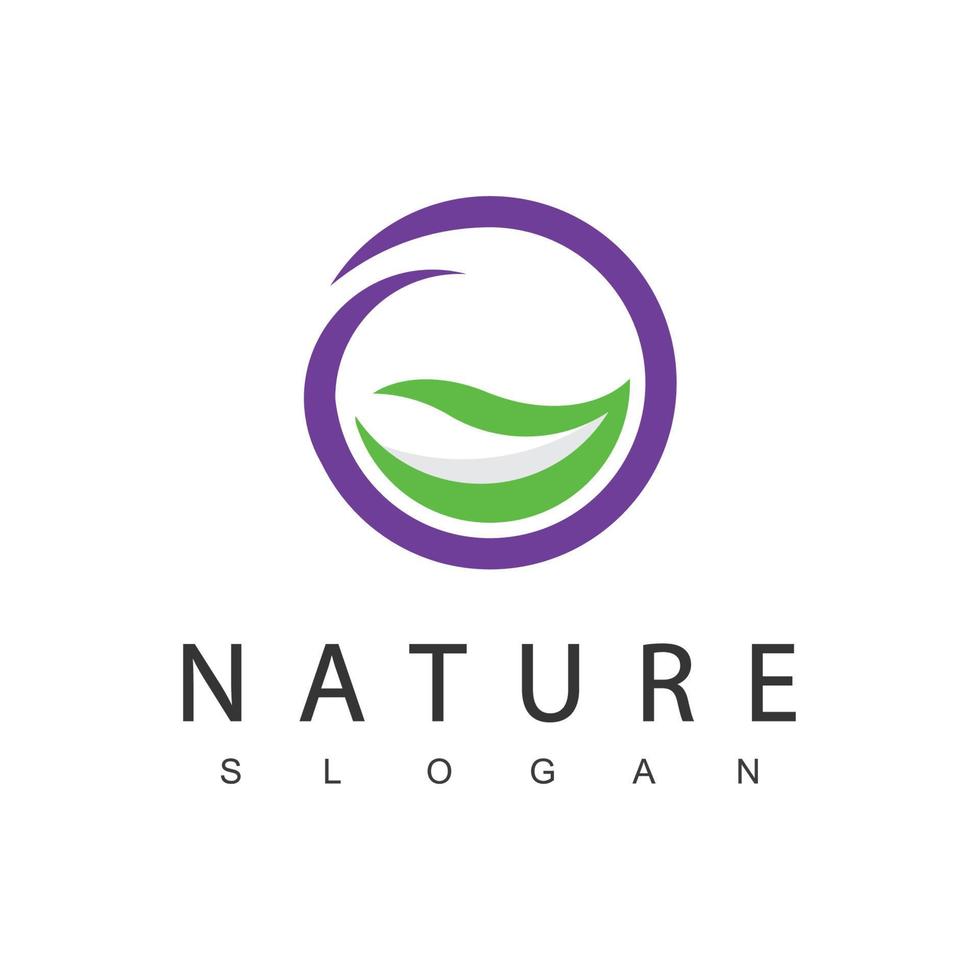 Nature Logo Design Template, Beauty Concept Using Leaf Icon For Spa, Skincare, And Cosmetic vector