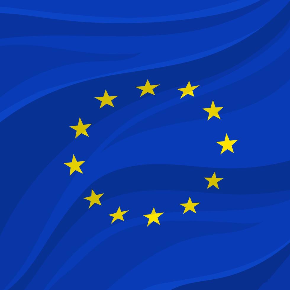 bandera de la unión europea o estandarte de europa vector