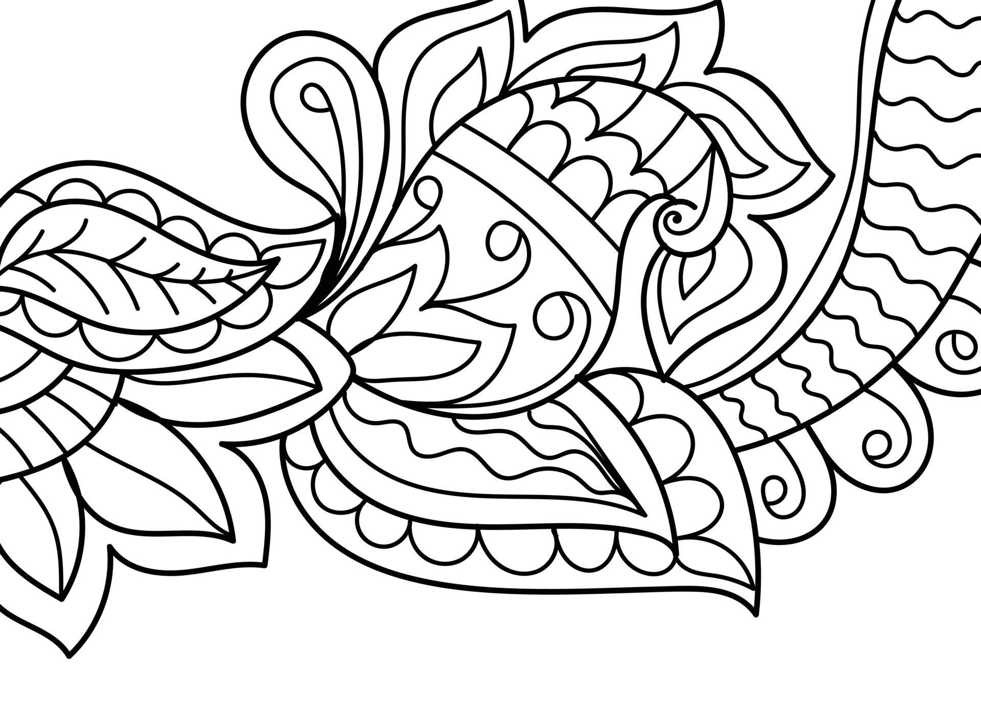 Decorative henna design coloring book page vector illustration 13060874