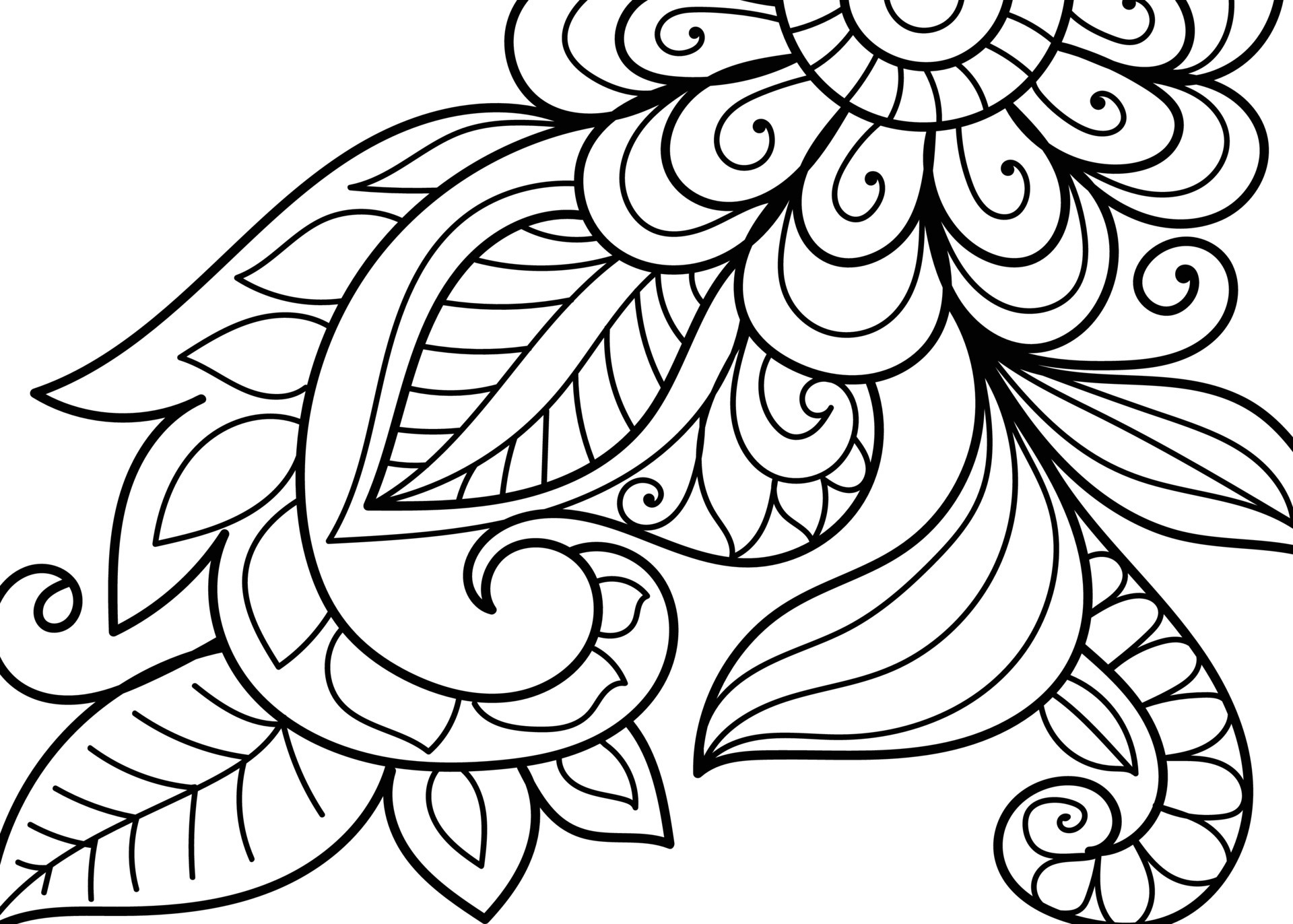 Decorative henna design coloring book page vector illustration 13060885