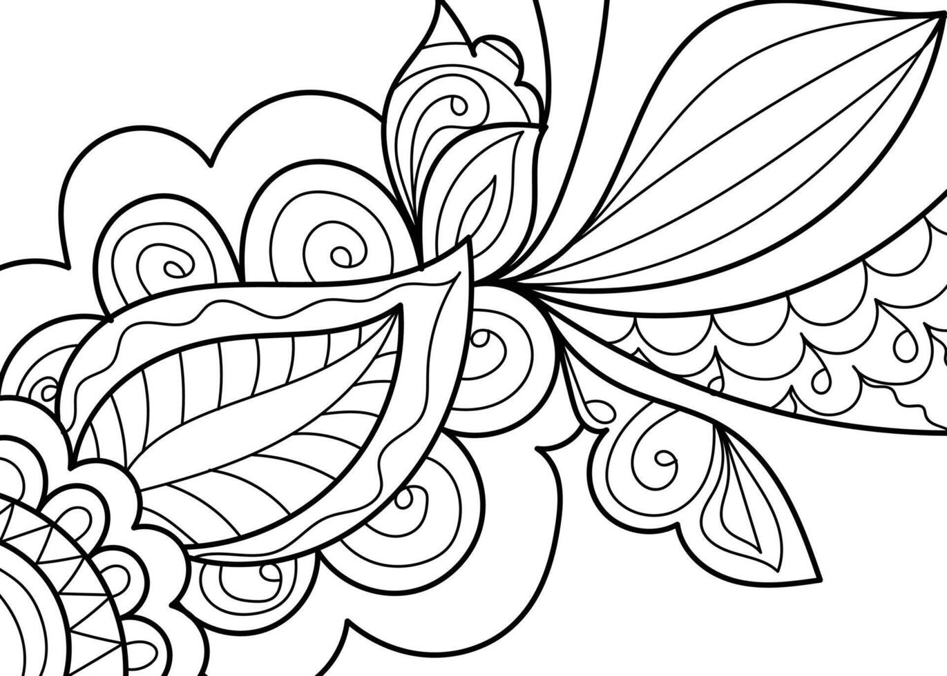 Decorative henna design coloring book page vector illustration 13060886 ...