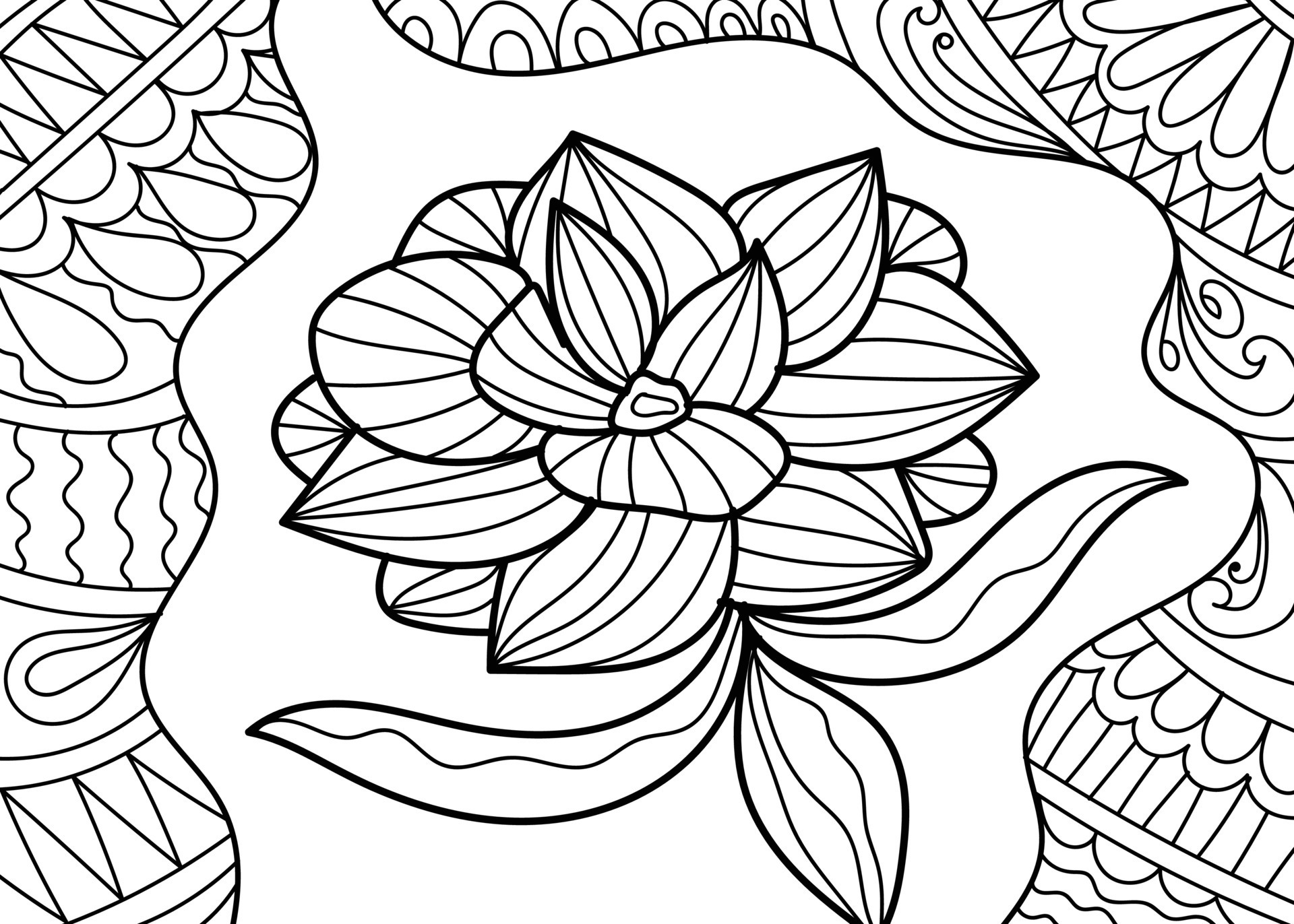 Decorative henna design coloring book page vector illustration 13060904
