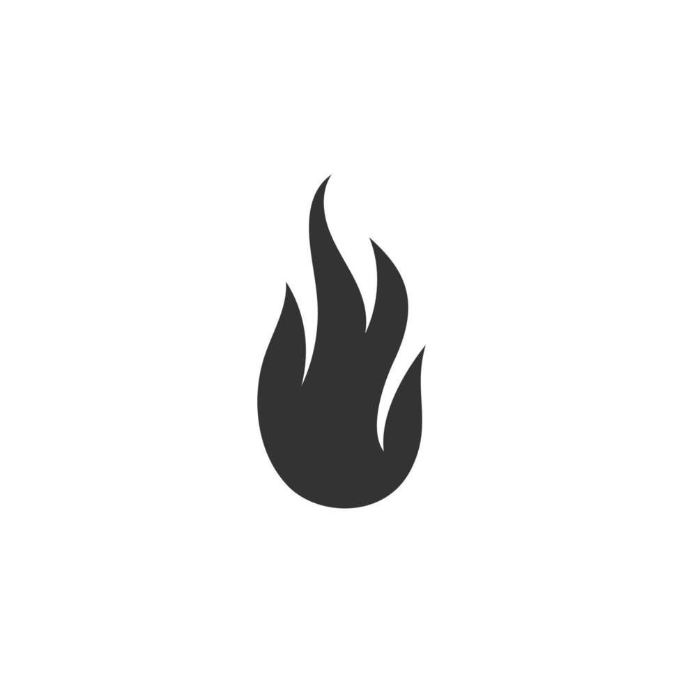 icono de fuego. flama de fuego. logotipo de llama. ilustración de diseño de vector de fuego. icono de fuego color negro signo simple.