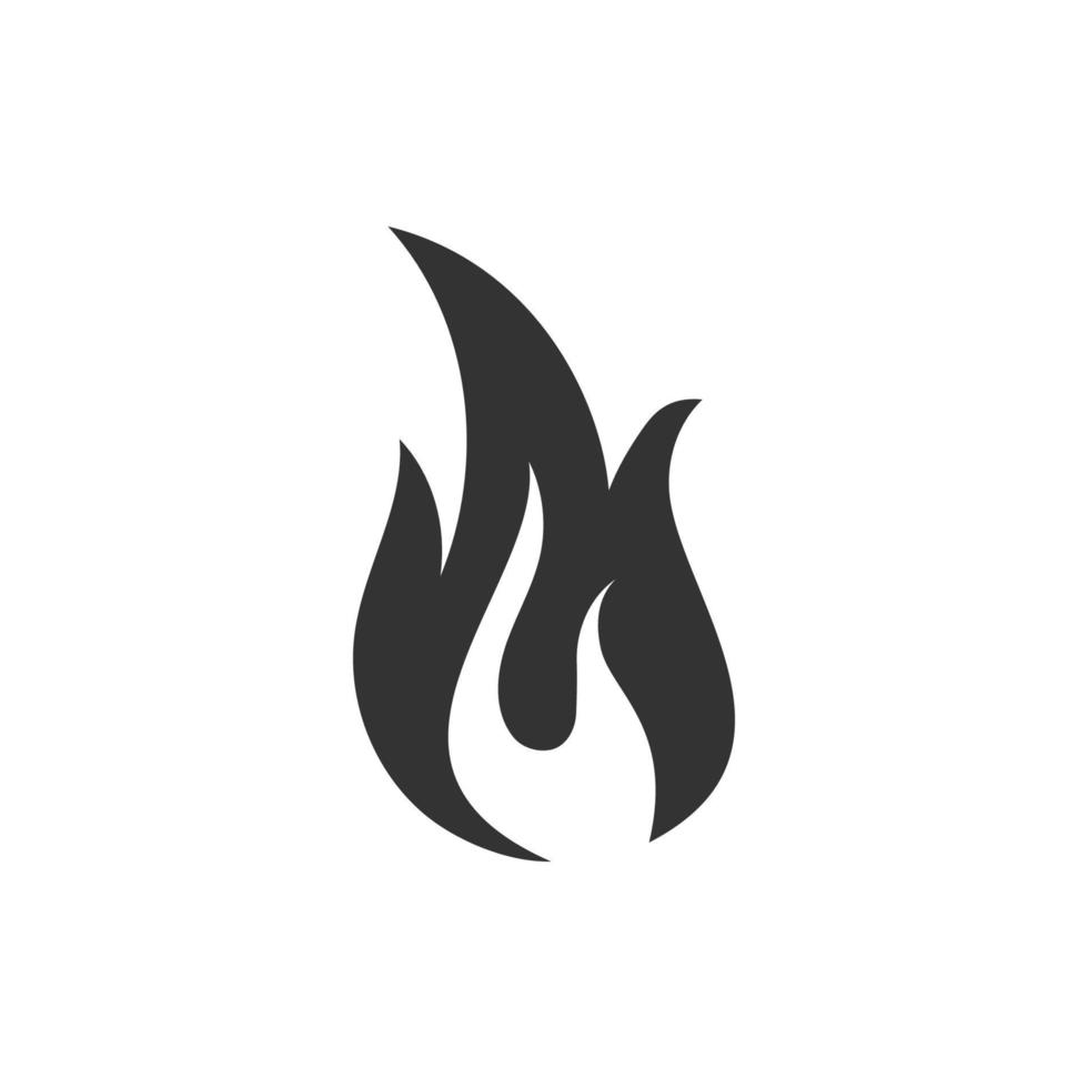 icono de fuego. flama de fuego. logotipo de llama. ilustración de diseño de vector de fuego. icono de fuego color negro signo simple.