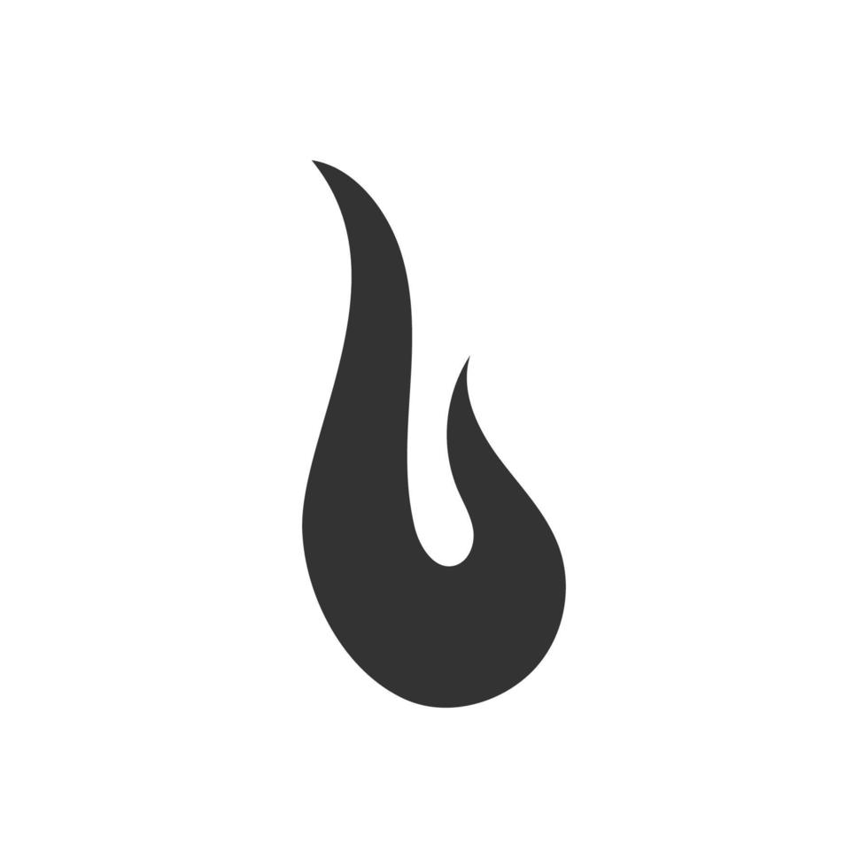 icono de fuego. flama de fuego. logotipo de llama. ilustración de diseño de vector de fuego. icono de fuego color negro signo simple.