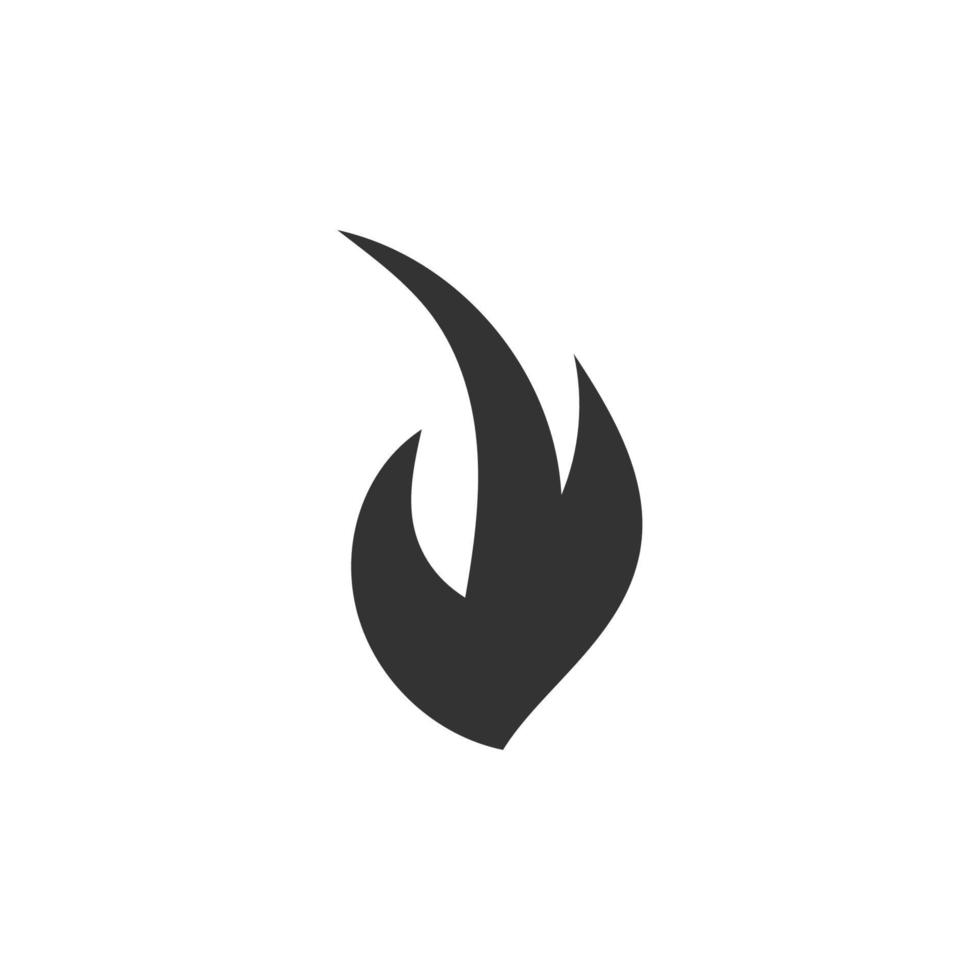 icono de fuego. flama de fuego. logotipo de llama. ilustración de diseño de vector de fuego. icono de fuego color negro signo simple.