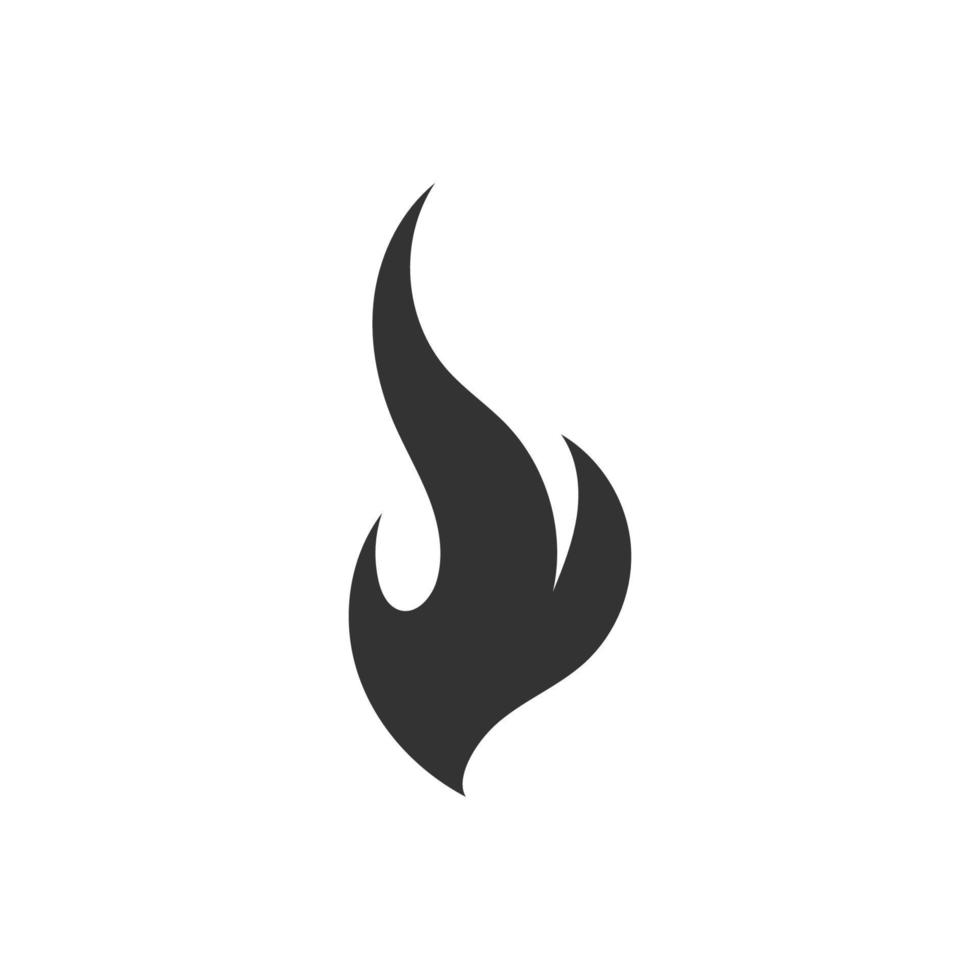 icono de fuego. flama de fuego. logotipo de llama. ilustración de diseño de vector de fuego. icono de fuego color negro signo simple.