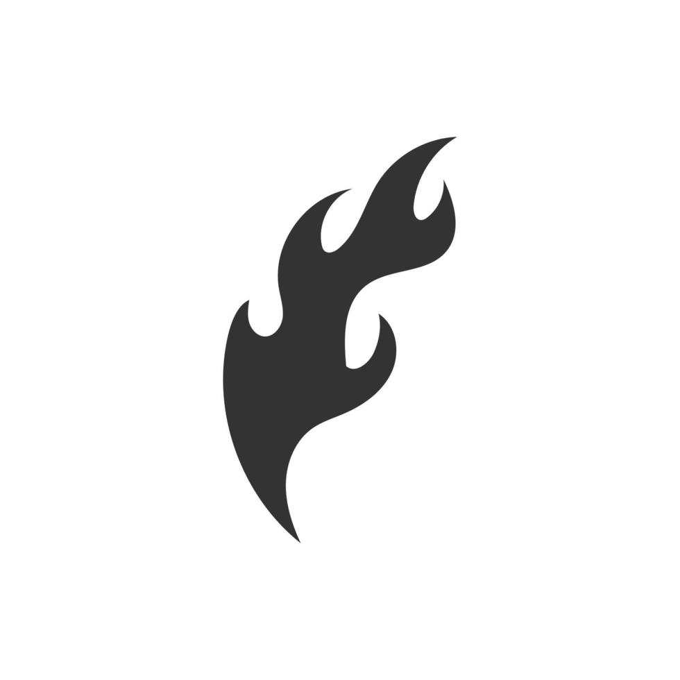 icono de fuego. flama de fuego. logotipo de llama. ilustración de diseño de vector de fuego. icono de fuego color negro signo simple.