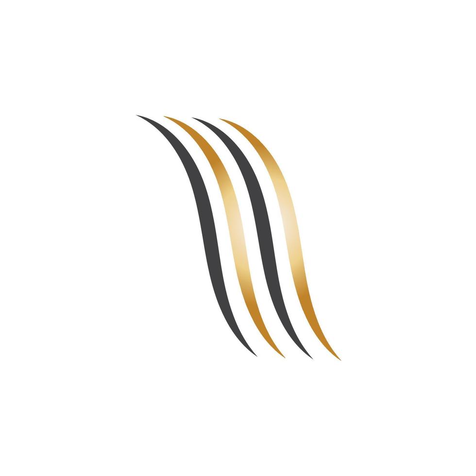 hair wave logo vector illustration design