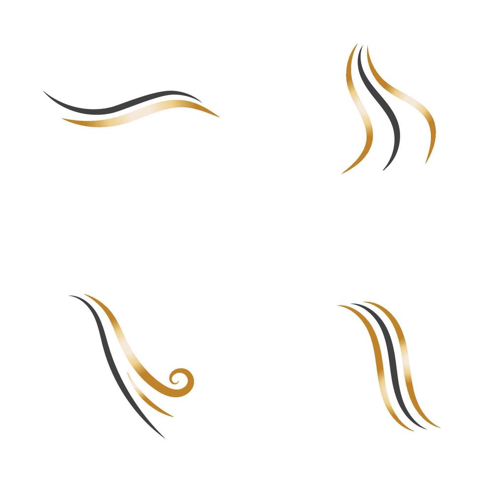 hair wave logo vector illustration design