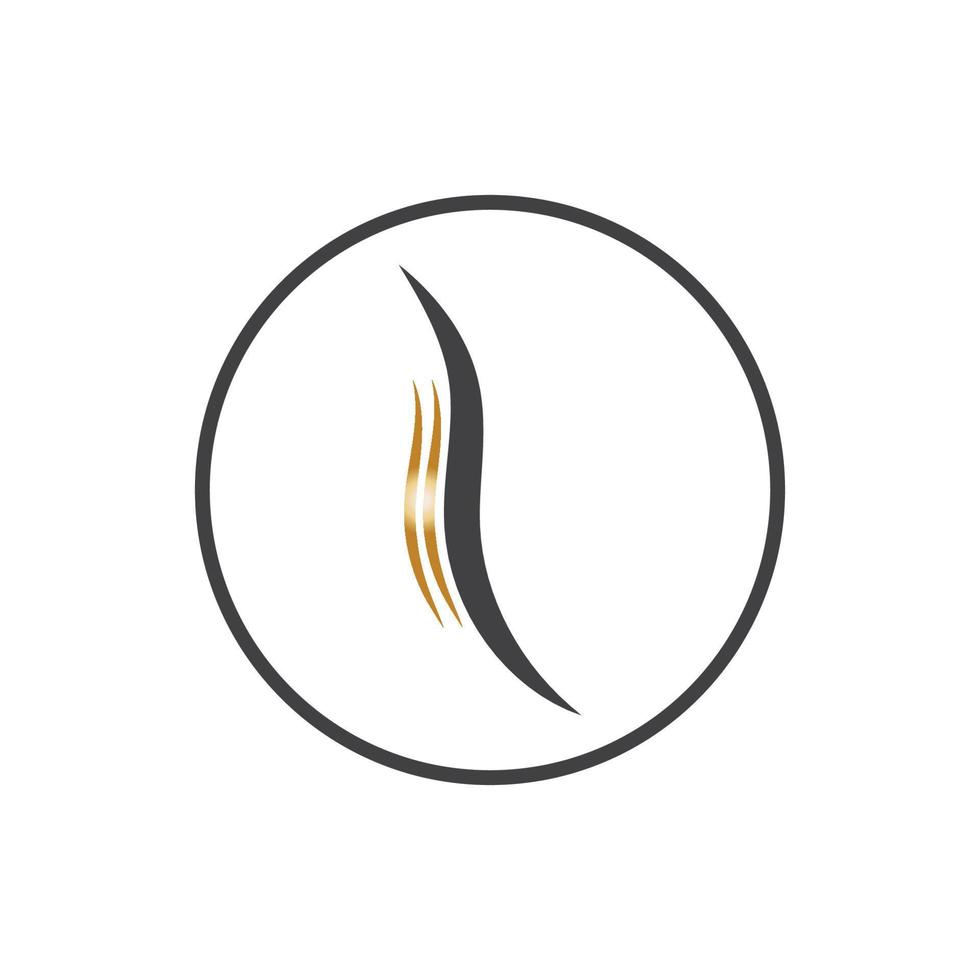 hair wave logo vector illustration design