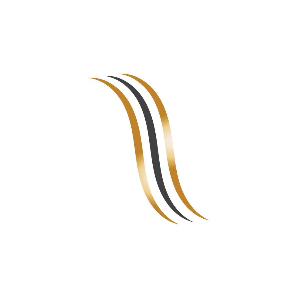 hair wave logo vector illustration design