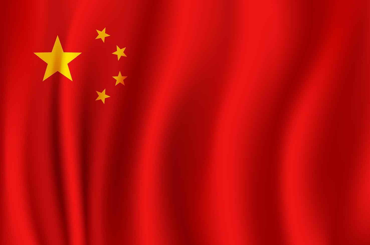 Flag of China in 3d format vector