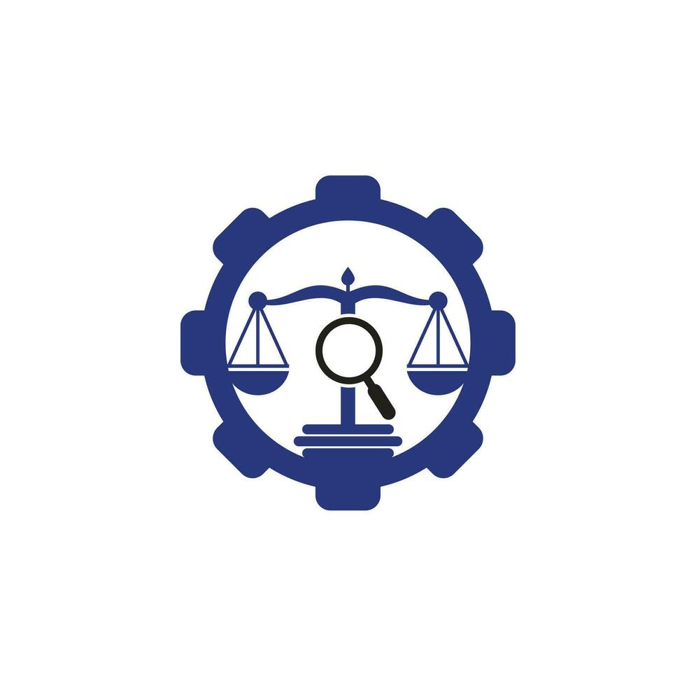 Find Justice gear logo vector template, Creative Law Firm logo design concepts. loupe law firm logo