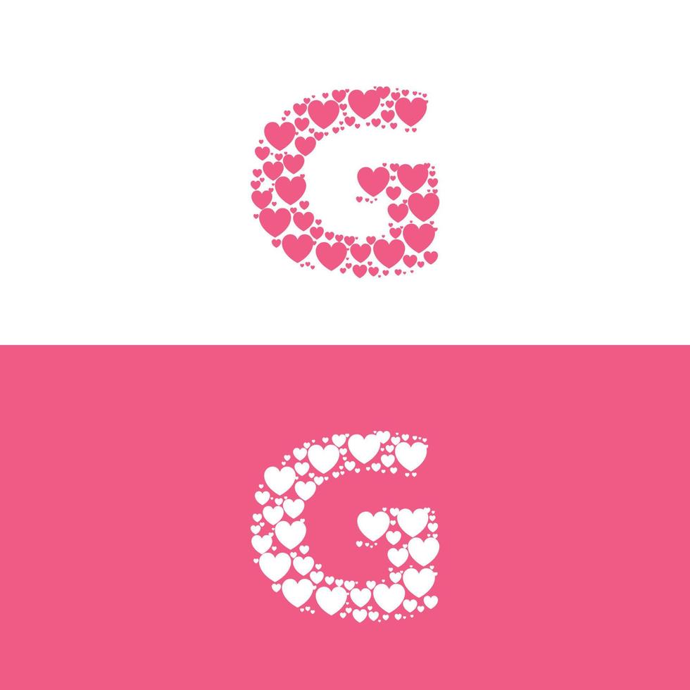 g amor carta logo belleza vector