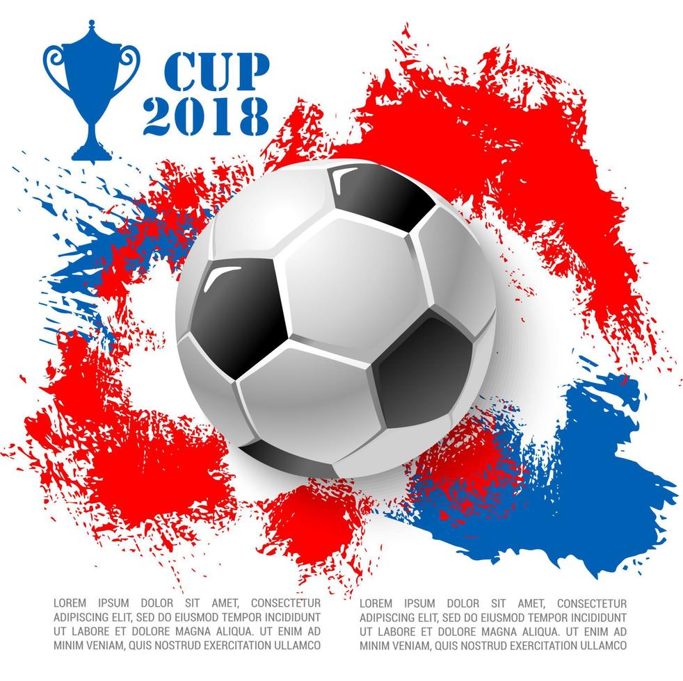 cartel de vector para copa de fútbol o club de fútbol