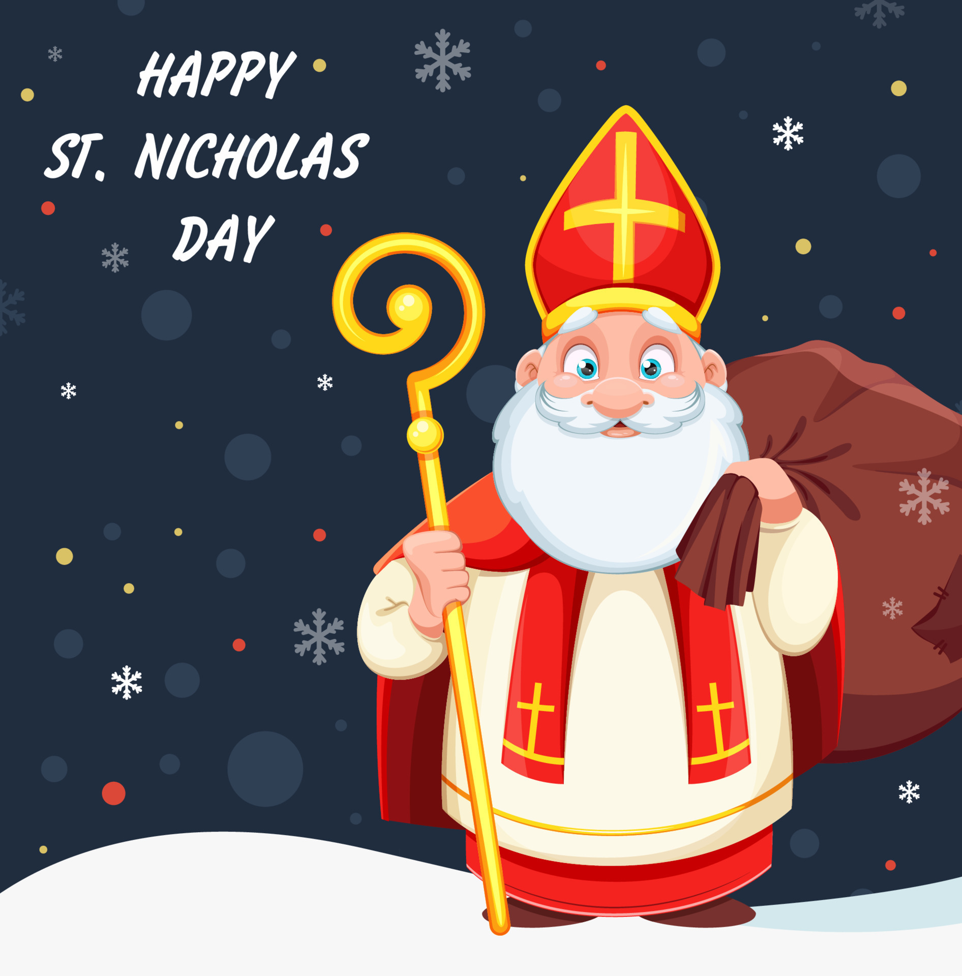 san nicolás o sinterklaas. Feliz Navidad 13061413 Vector en Vecteezy