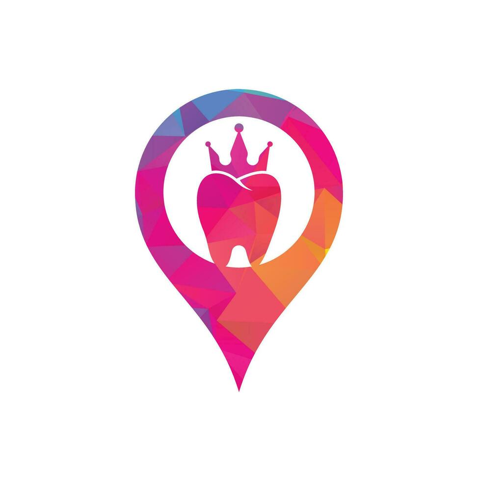 King Dental and gps logo designs concept vector. Dental Health logo symbol. vector