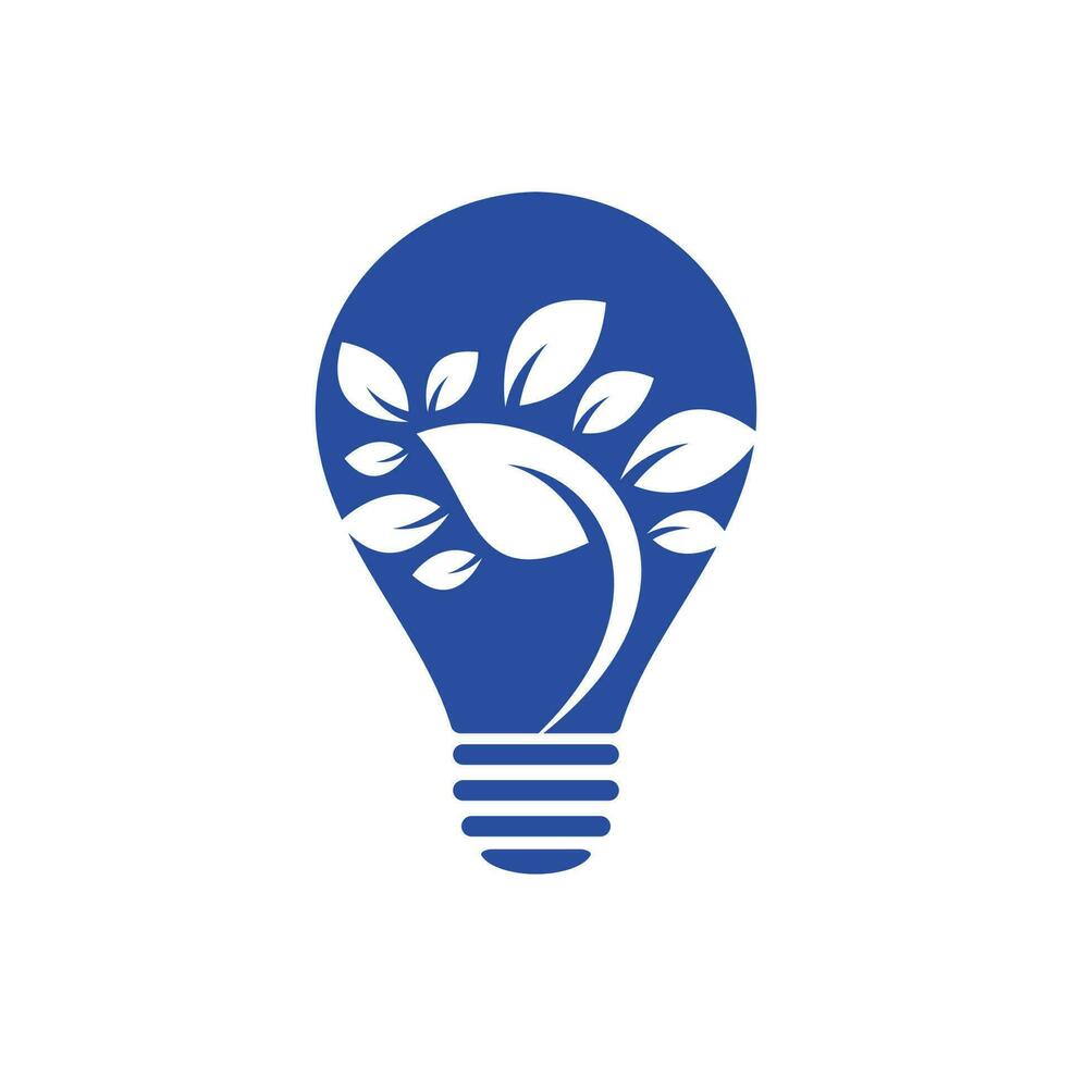 Leaf bulb shape Logo Template. Tree leaf logo template design vector , icon illustration.