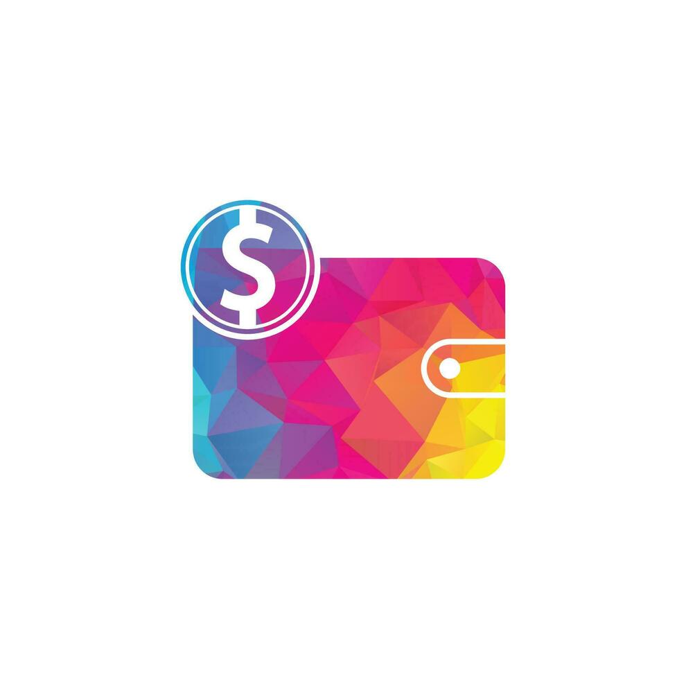 Wallet Logo Design. Wallet money logo icon. Wallet With dollar logo template vector