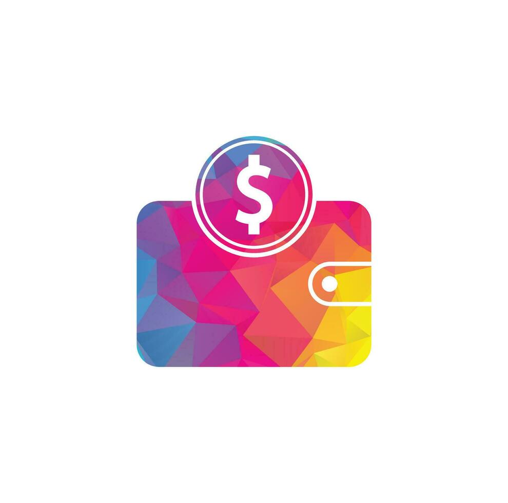 Wallet Logo Design. Wallet money logo icon. Wallet With dollar logo template vector