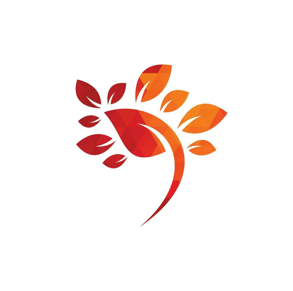 plantilla de logotipo de hoja. vector de diseño de plantilla de logotipo de hoja de árbol, ilustración de icono