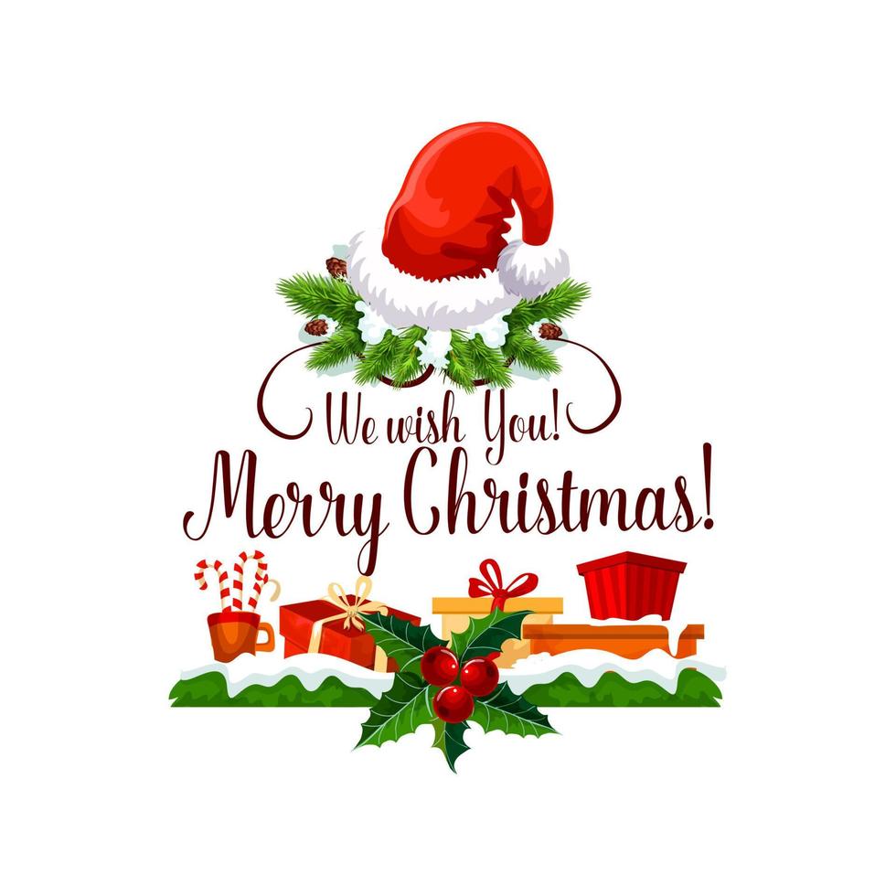 Merry Christmas happy holiday design vector